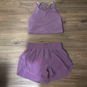 Lululemon Track That HR Short & Bra * Purple